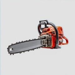 lethal chain saw  isolated on white