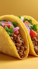 Tacos with Ground Beef for Mexican Food Cravings and Authentic Cuisine