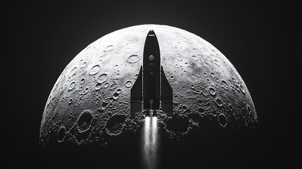 Rocket launch from moon