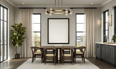 A tastefully decorated dining room with an elegant presentation