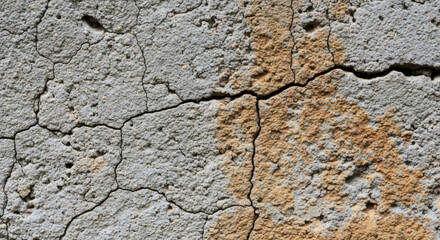  Old concrete wall texture with cracks and stains, grunge background