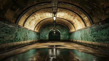 Old underground tunnel interior