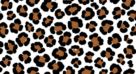 Trendy Leopard Print Background Pattern - Seamless Wild Cat Spots