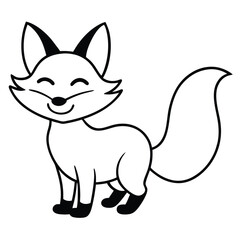 vector illustration of cartoon cat