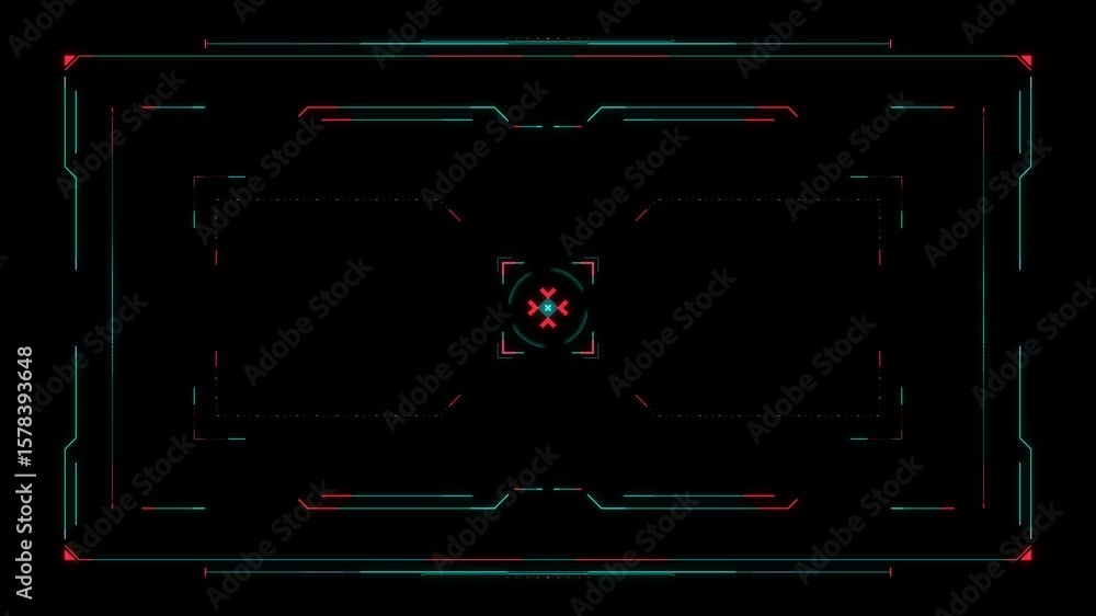 Poster futuristic user interface target hud