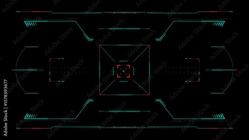 Poster futuristic user interface target hud