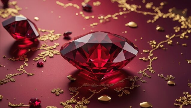  decoration on red background