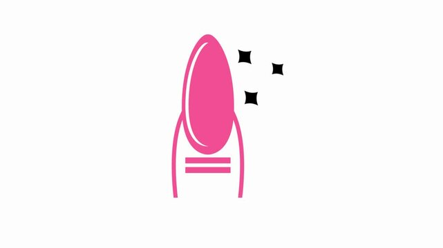 nail icon  animation  simple flat