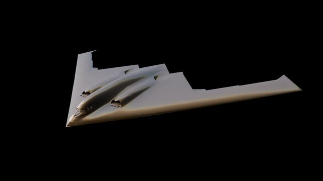 3D Animation Rendering of the Northrop Grumman B2 Spirit stealth bomber suitable for aviation industry presentations and military related design projects.