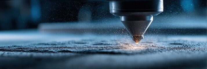 Cold spray additive manufacturing system depositing metal powder at supersonic speeds 