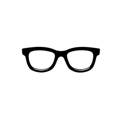 Fototapeta premium Black stylish fashion spectacles with clear lenses isolated on a white background
