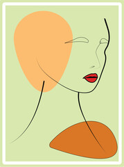 Woman in art line 