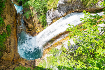 A view of the Tschaukofall waterfall in Austria