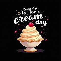 vector illustration of ice cream