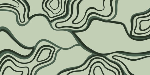 Repeating vertical pattern with leaf shapes on a dark green background. Suitable for textiles and packaging.