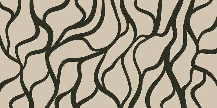 A pattern reminiscent of intertwined roots or tree veins. The natural color palette is suitable for eco-design and packaging.