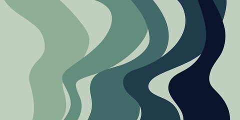 Deep green layers reminiscent of a layered landscape. Calm and modern background.