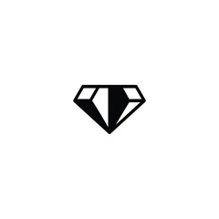 Fototapeta premium Minimalist Geometric Diamond Gem Logo, Sleek, Elegant and Modern Design with White background. 
