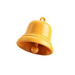 A vibrant golden bell illustration rendered in a smooth, modern style against a clean white backdrop, perfect for designs related to alerts, notifications, or celebratory occasions.
