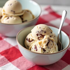 vanilla ice cream with chocolate