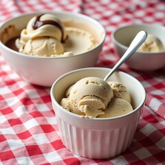 vanilla ice cream with chocolate