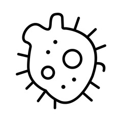 Microscopic Virus Cell Outline Icon