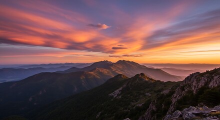 Obraz premium sunset in the mountains