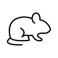 Simple Mouse Rodent Outline Icon