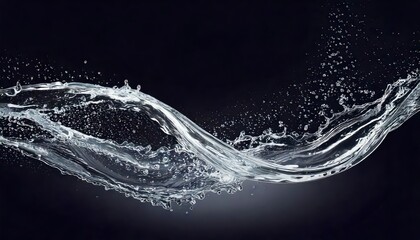 Fototapeta premium a transparent water waves fluids splashing random swirls waves flow