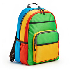 red backpack isolated on white background