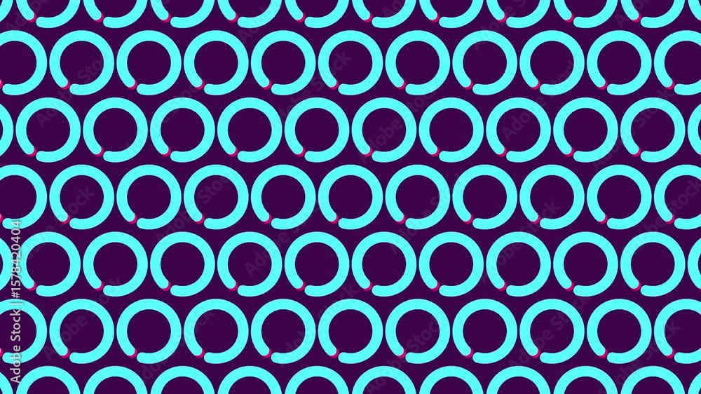 Aufkleber this is a seamless loop of blue circles on a purple background. the circles are animated to create a