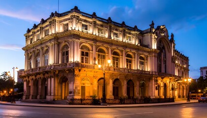 Obraz premium Havana Architectural Beauty at Night.
