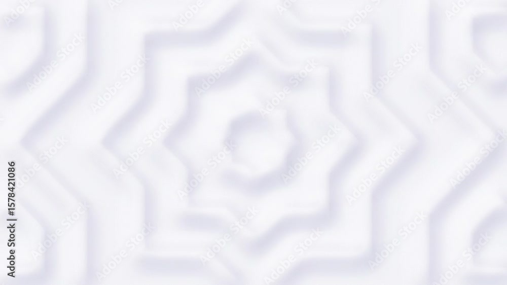 Poster abstract white geometric pattern with a 3d effect. the pattern is made up of repeating shapes that c