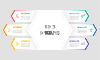 timeline infographic template. 6 step or options	