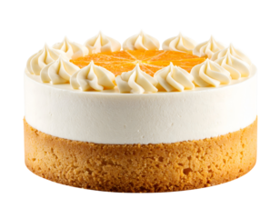 Delicious orange cake with cream frosting