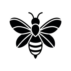 Fototapeta premium Abstract Bee with Wings Logo Icon Vector Illustration