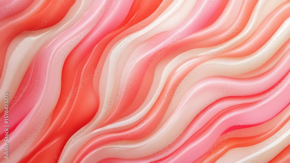 Poster an abstract art piece featuring swirling patterns of red and orange in a textured surface with wavy 