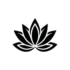 Elegant Lotus Flower Logo Icon Vector Illustration