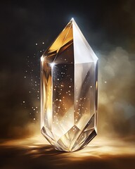 Sparkling Gemstone On Dark Background