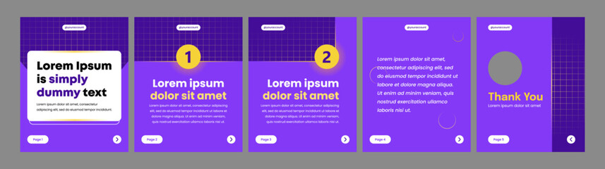editable social media carousel slide template