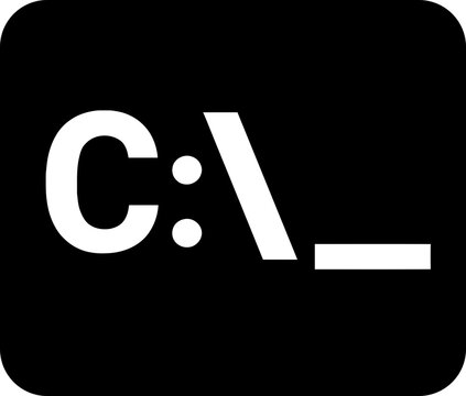 C:\ Command Prompt Icon - Dark Mode Terminal & CLI Symbol