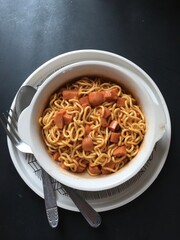 spaghetti with meatballs