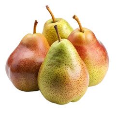 Realistic Pears with Natural Texture and Detail &ndash; Isolated Clipart for Healthy Food Concepts