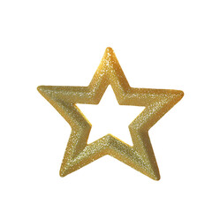 Obraz premium Glittering Gold Star: Festive Decoration, Holiday Sparkle
