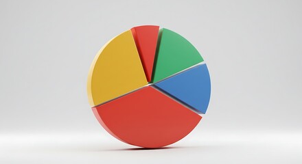 Fototapeta premium Colorful pie chart diagram