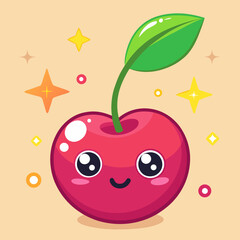 red apple with leaves