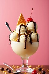 ice cream with chocolate