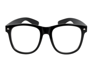 Black rim glasses eyewear on black