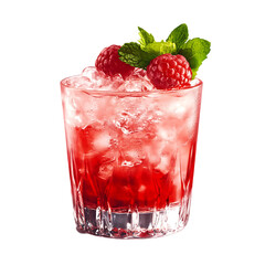 Refreshing Raspberry Cocktail: Vibrant Drink Photography