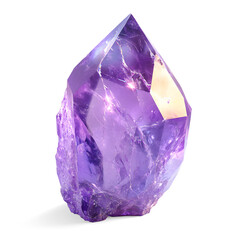 Amethyst crystal gemstone purple mineral rock specimen on a Transparent Background